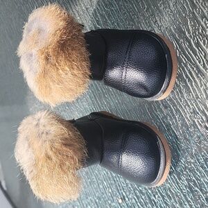 RVROVIC Kid Baby Booties Boys Girls Plush Warm Winter Brown Sz 5.5 US Eur 21 EUC